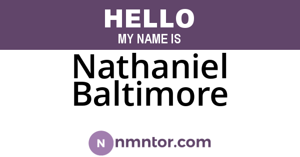 Nathaniel Baltimore