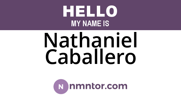 Nathaniel Caballero