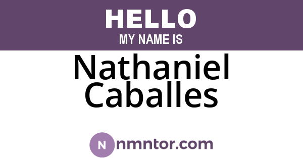 Nathaniel Caballes