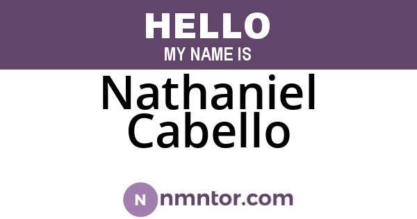 Nathaniel Cabello