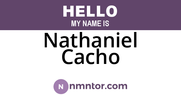 Nathaniel Cacho