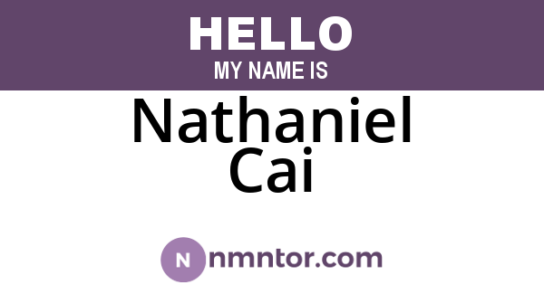 Nathaniel Cai