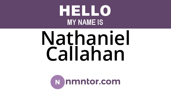 Nathaniel Callahan