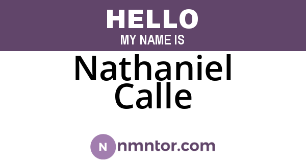 Nathaniel Calle
