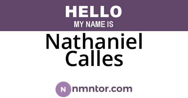 Nathaniel Calles