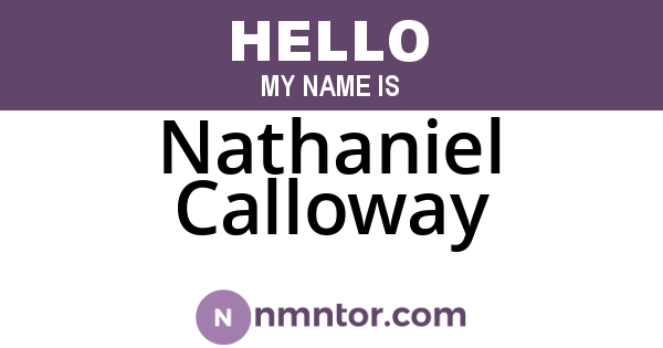 Nathaniel Calloway
