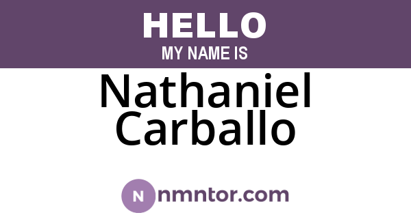 Nathaniel Carballo