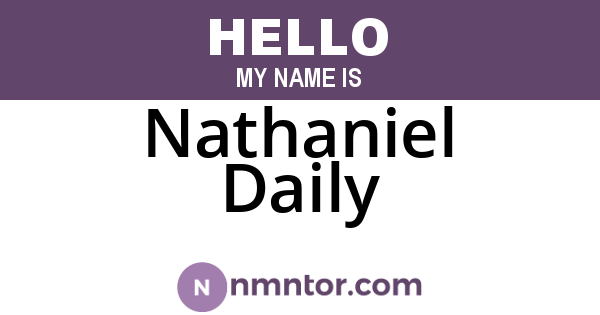 Nathaniel Daily