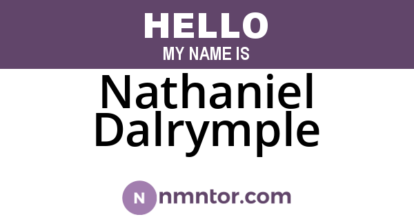 Nathaniel Dalrymple