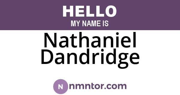 Nathaniel Dandridge