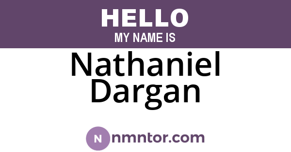 Nathaniel Dargan