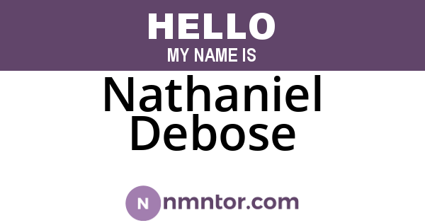 Nathaniel Debose