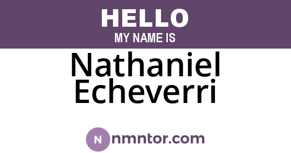 Nathaniel Echeverri