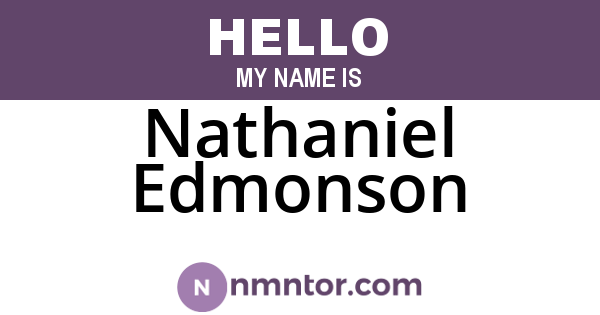 Nathaniel Edmonson