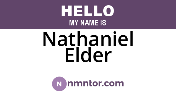 Nathaniel Elder