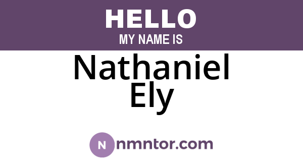 Nathaniel Ely
