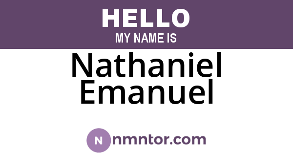 Nathaniel Emanuel