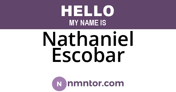 Nathaniel Escobar