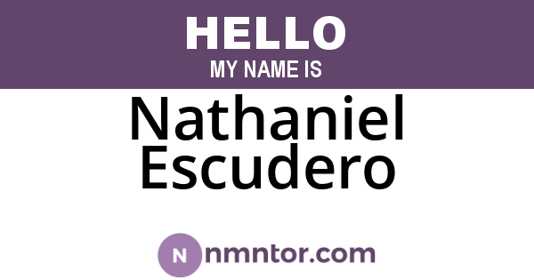 Nathaniel Escudero