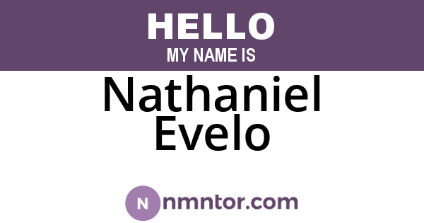 Nathaniel Evelo