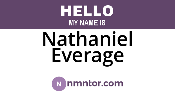 Nathaniel Everage