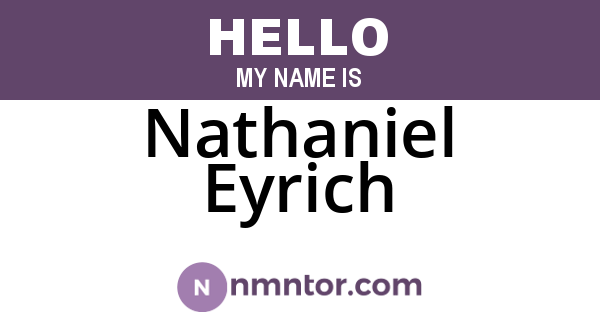 Nathaniel Eyrich