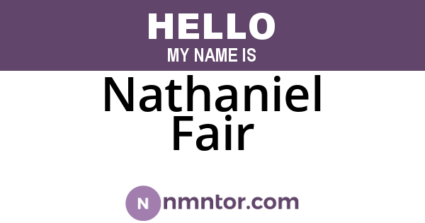 Nathaniel Fair