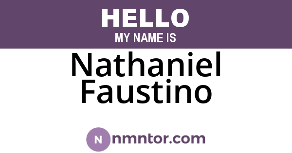 Nathaniel Faustino