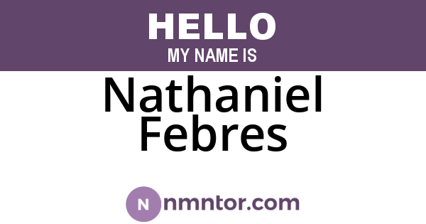 Nathaniel Febres
