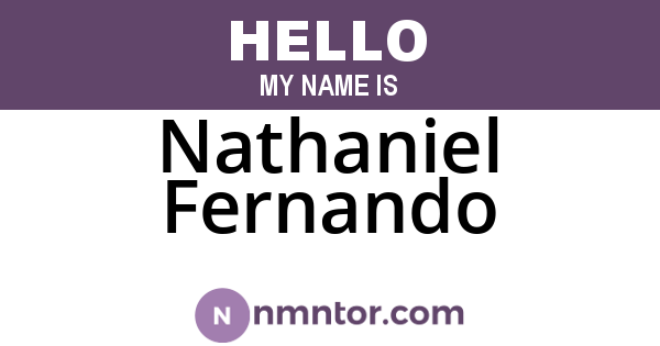 Nathaniel Fernando