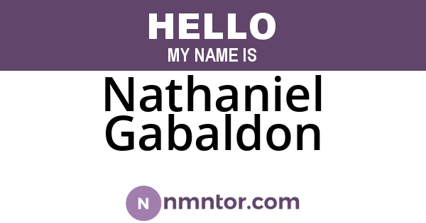 Nathaniel Gabaldon