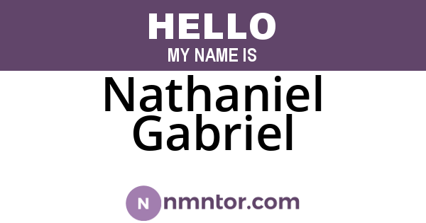 Nathaniel Gabriel