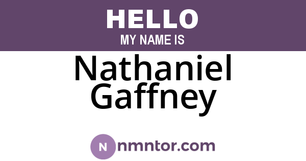 Nathaniel Gaffney