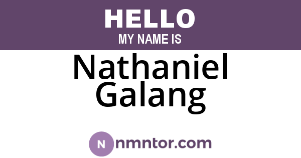 Nathaniel Galang