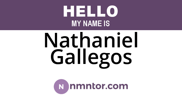 Nathaniel Gallegos