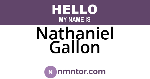 Nathaniel Gallon