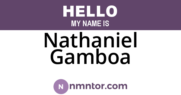 Nathaniel Gamboa
