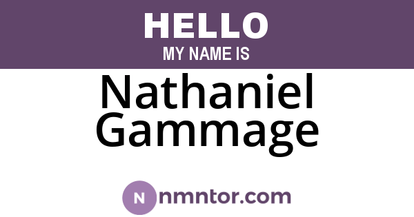 Nathaniel Gammage