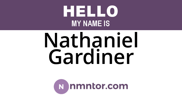 Nathaniel Gardiner