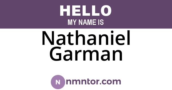 Nathaniel Garman