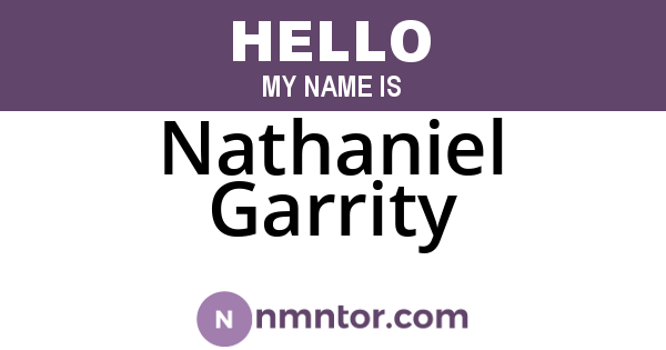 Nathaniel Garrity