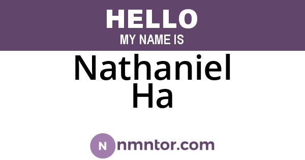 Nathaniel Ha