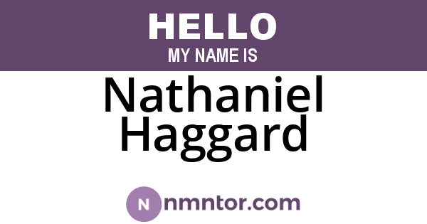 Nathaniel Haggard