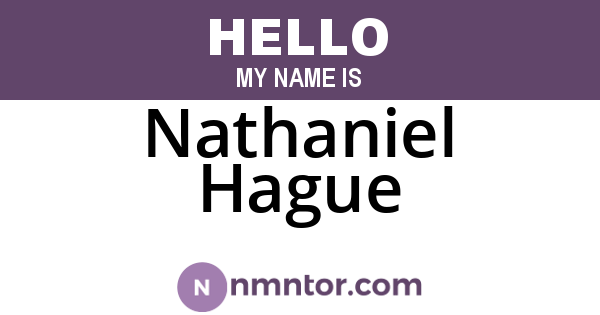 Nathaniel Hague