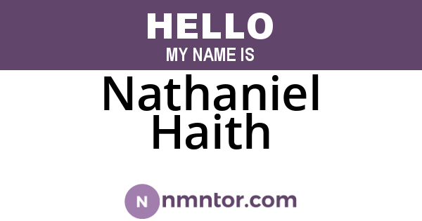Nathaniel Haith