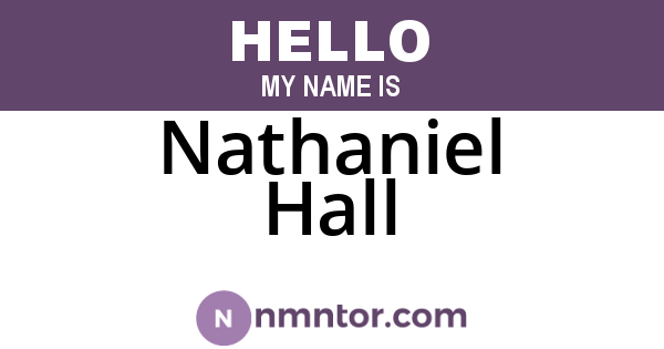 Nathaniel Hall