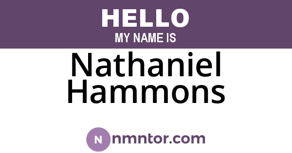 Nathaniel Hammons
