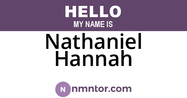 Nathaniel Hannah