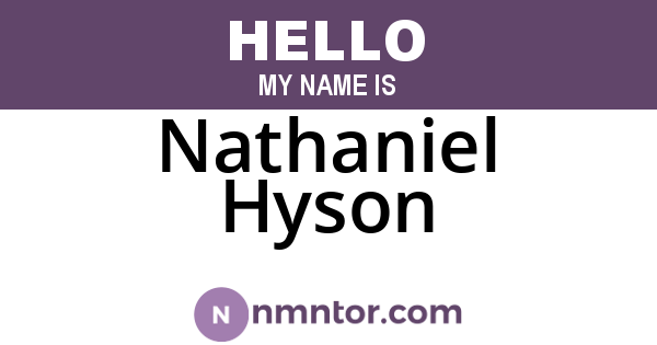 Nathaniel Hyson