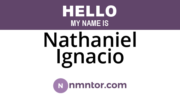 Nathaniel Ignacio